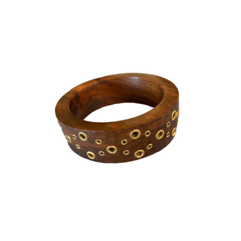 Wood & Gold Bracelet